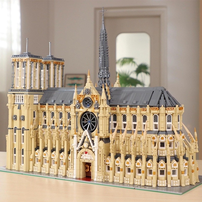Cross-border Ba Card 33213 Notre Dame de Paris สถาปัตยกรรมโลก Street View ยากประกอบอาคารบล็อกของเล่น