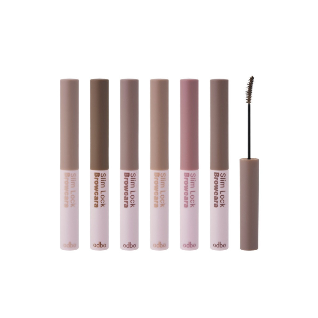 มาสคาร่า ปัดคิ้ว ฟุ้งละมุน หัวแปรงเรียวเล็ก สีสวย  odbo SlimLock Browcara  (OD7024)