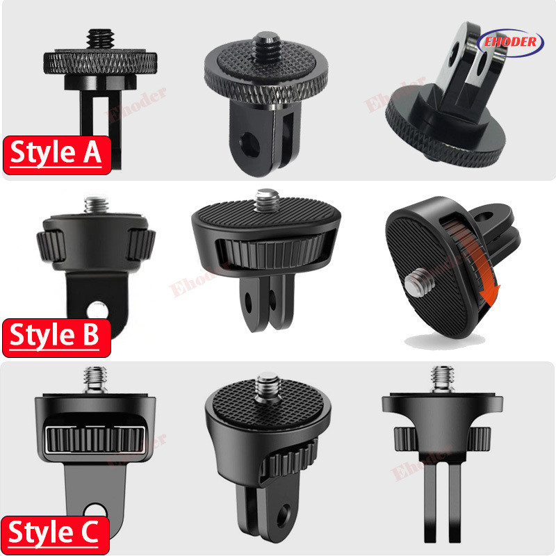 360 หมุนได้ 1/4 "สกรูอะแดปเตอร์แปลงขาตั้งกล้องสําหรับ GoPro Hero Pocket4 3 Insta360 SJCAM AKASO DJI Osmo Action กล้องอุปกรณ์เสริม