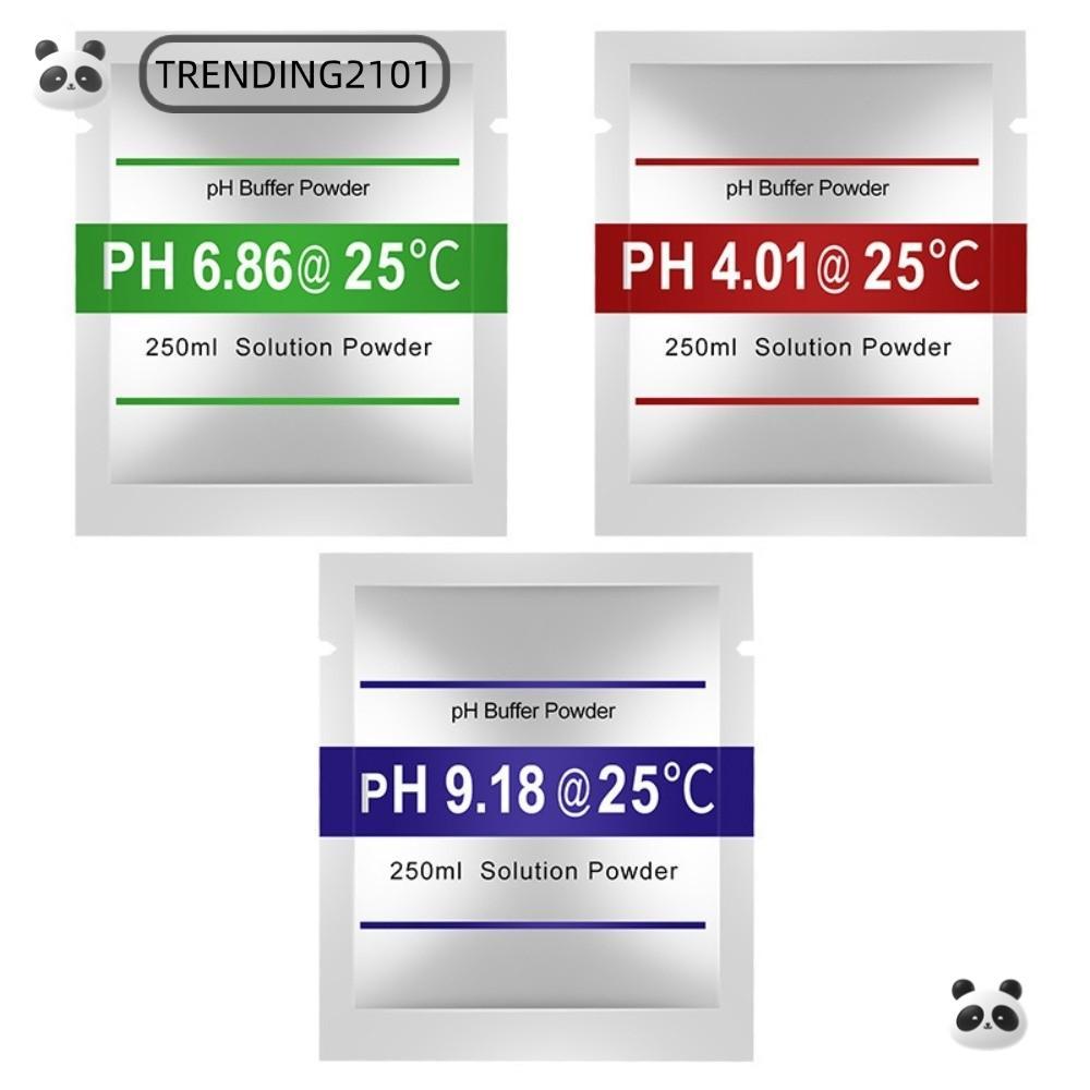 กําลังมาแรง 15 ชิ้น PH Meter Calibration Solution Powder, PH 4.01 จุด 3 ประเภท PH Buffer Solution Po