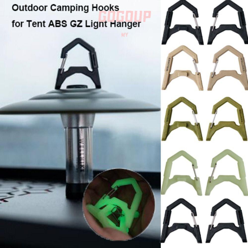 GOGUVO เต็นท์ GZ แขวนไฟ, 4 สี 4.5*4 ซม.กลางแจ้ง Camping Hooks, คุณภาพสูง ABS กลางแจ้ง Camping Buckle