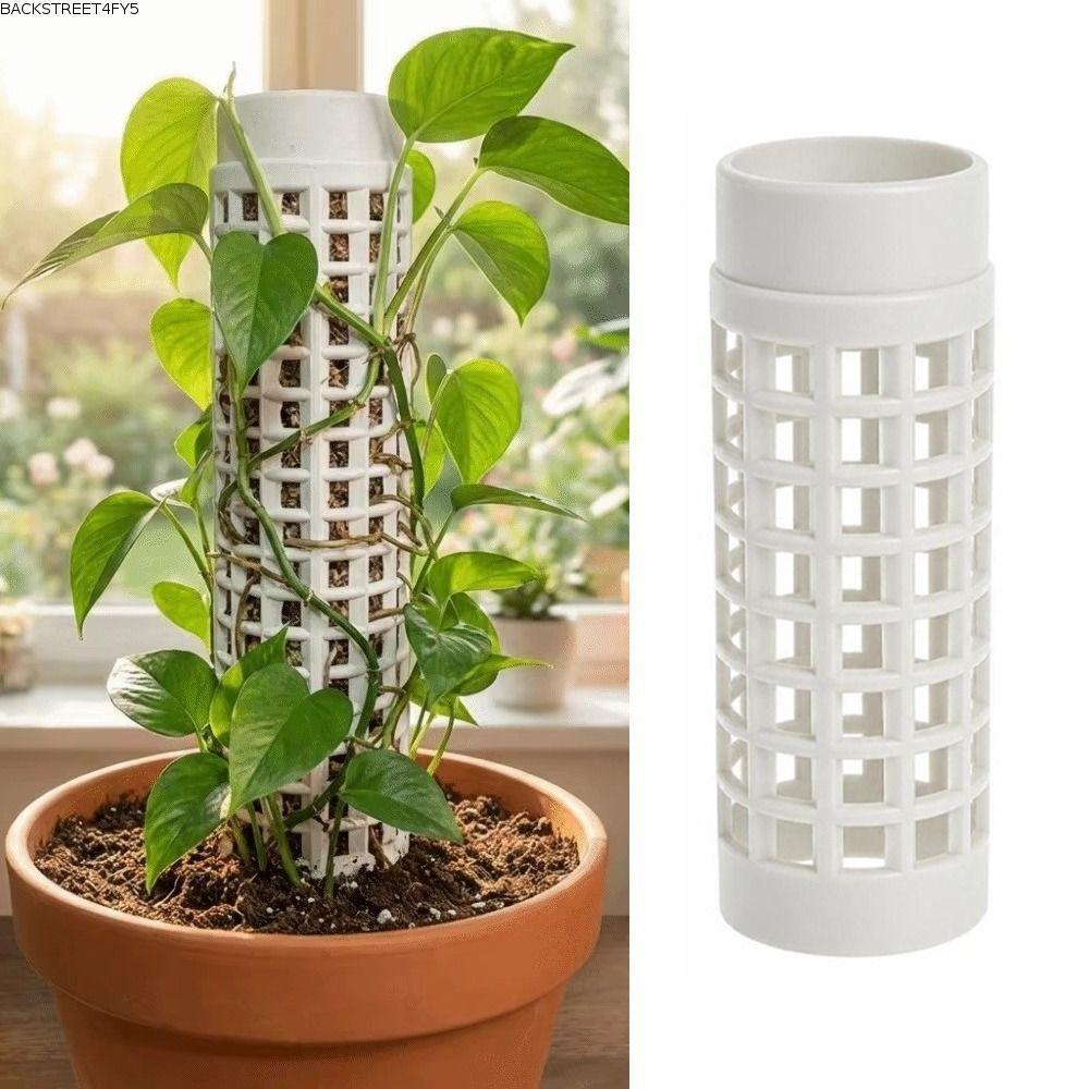 BACKSTAGEEET4FC3 2 ชิ้นคอลัมน์พืชแนวตั้ง, Combinable Easy Assembly Moss Pole, พืชพลาสติกที่ทนทานวงเล