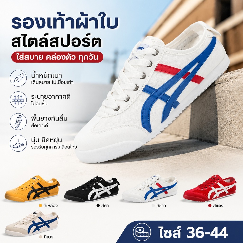 รองเท้าวิ่งคู่รองเท้าผ้าใบผู้ชาย Sport Man น้ําหนักเบาสบาย Casual นักเรียน Street รองเท้า 56KJ R8T0