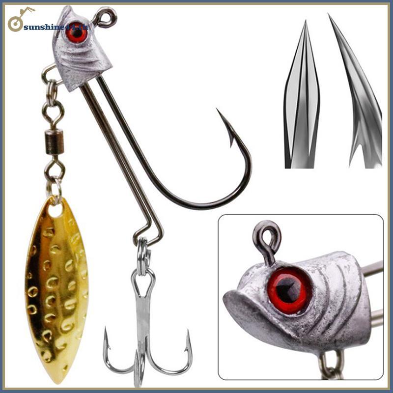 FOURSUN Fish Head Hook 1PCS Jig Head Hook ปลาตะกั่ว Hook 7g10g17g Jig Head Fishing Hook TH