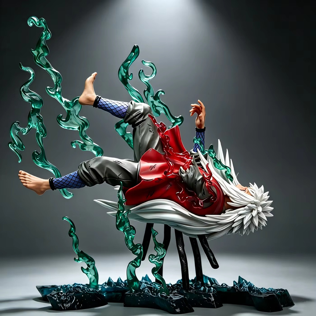25 ซม.Jiraiya Falls Into The Sea อะนิเมะรูปปวด Arc Jiraiya Death ฉาก PVC รูป