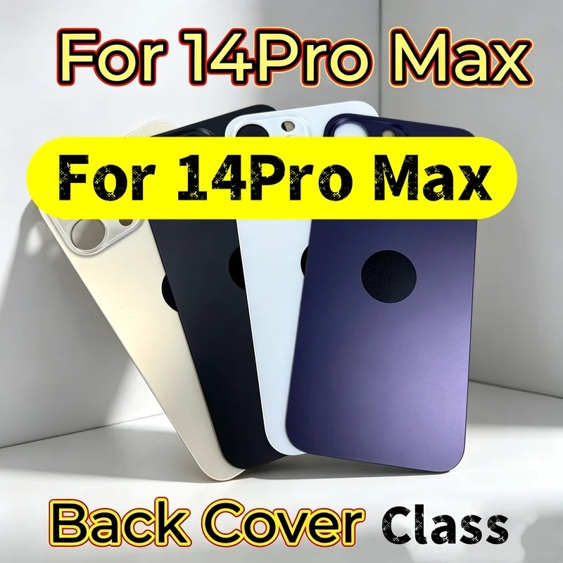 1 ชิ้นฝาหลังด้านหลังสําหรับ iPhone 14 Pro Max เปลี่ยนเชลล์อะไหล่ซ่อมสําหรับ iPhone14PM แผงกระจกด้านห