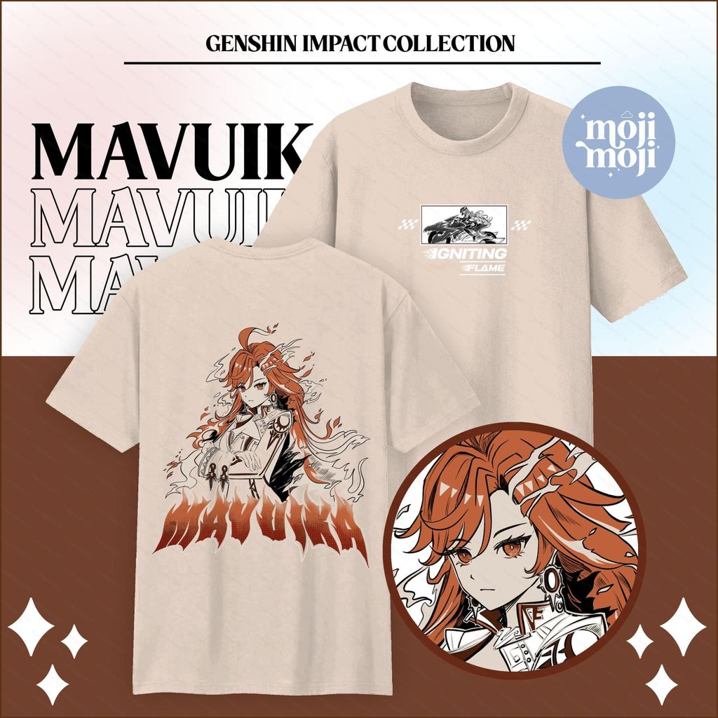 Genshin Impact Mavuika Archon Fan-Merch ของขวัญสําหรับ Gamer เสื้อยืดแขนสั้นด้านบน