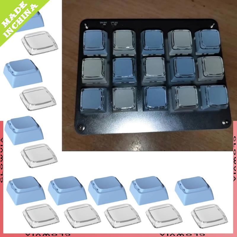 GLO XDA Profile Keycaps 8 แพ็คในการออกแบบความสูง XDA สําหรับใช้ในสํานักงานและการเล่นเกม