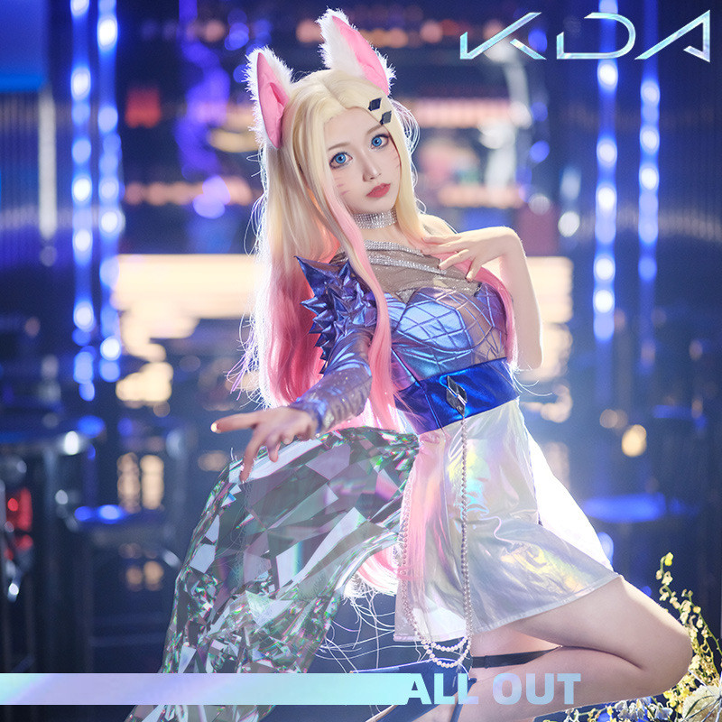 คอสตูมคอสเพลย์ League of Legends KDA กลุ่มสาว LOL Ali คอสเพลย์เกมเครื่องแต่งกาย