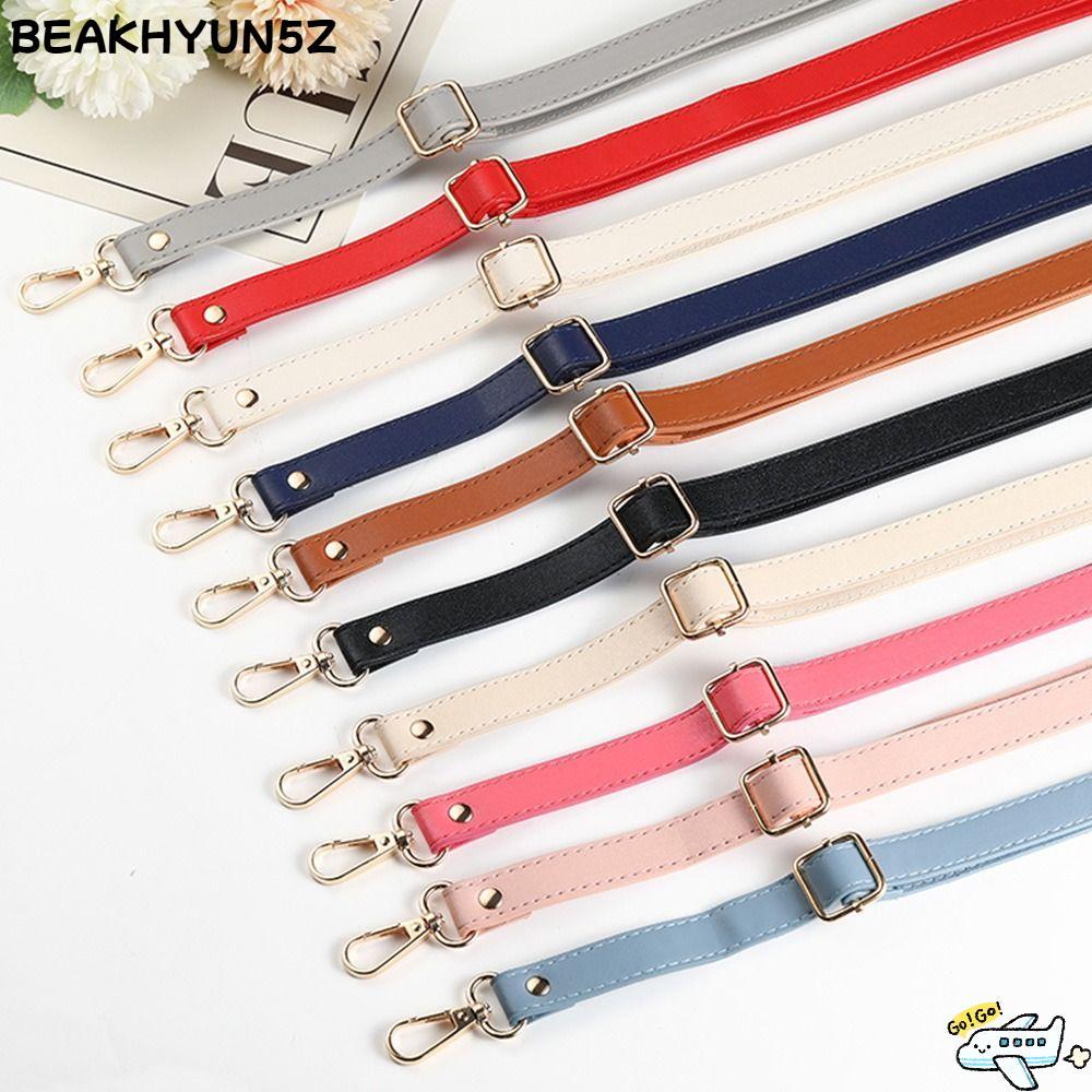 BEAKHYUN5Z 130 ซม. สายหนังที่ถอดออกได้ Crossbody กระเป๋าสะพายไหล่ปรับได้อุปกรณ์เสริม