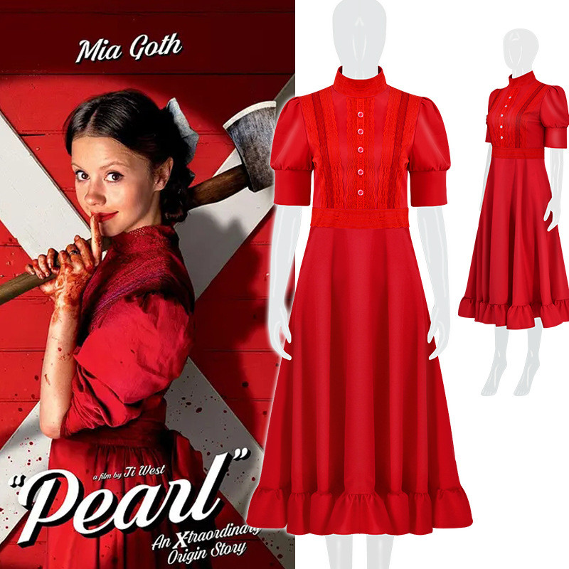 ภาพยนตร์สยองขวัญ Desire Pearl คอสเพลย์เครื่องแต่งกาย X Prequel คอสเพลย์เครื่องแต่งกายฮาโลวีน Pearl M