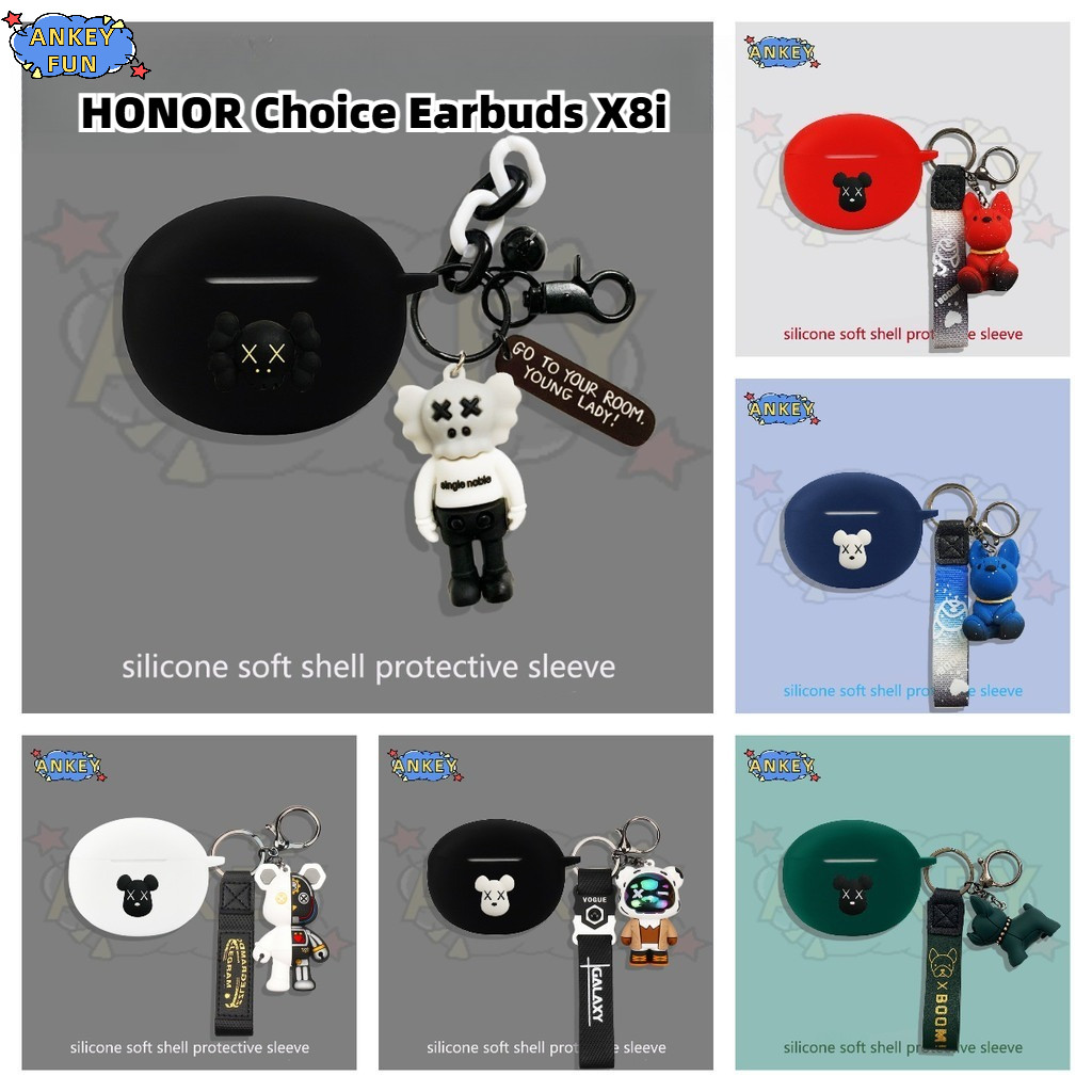 Compatible with HONOR Choice Earbuds X8i Bluetooth Earphone Protective Silicone Cute Cartoon Covers 
