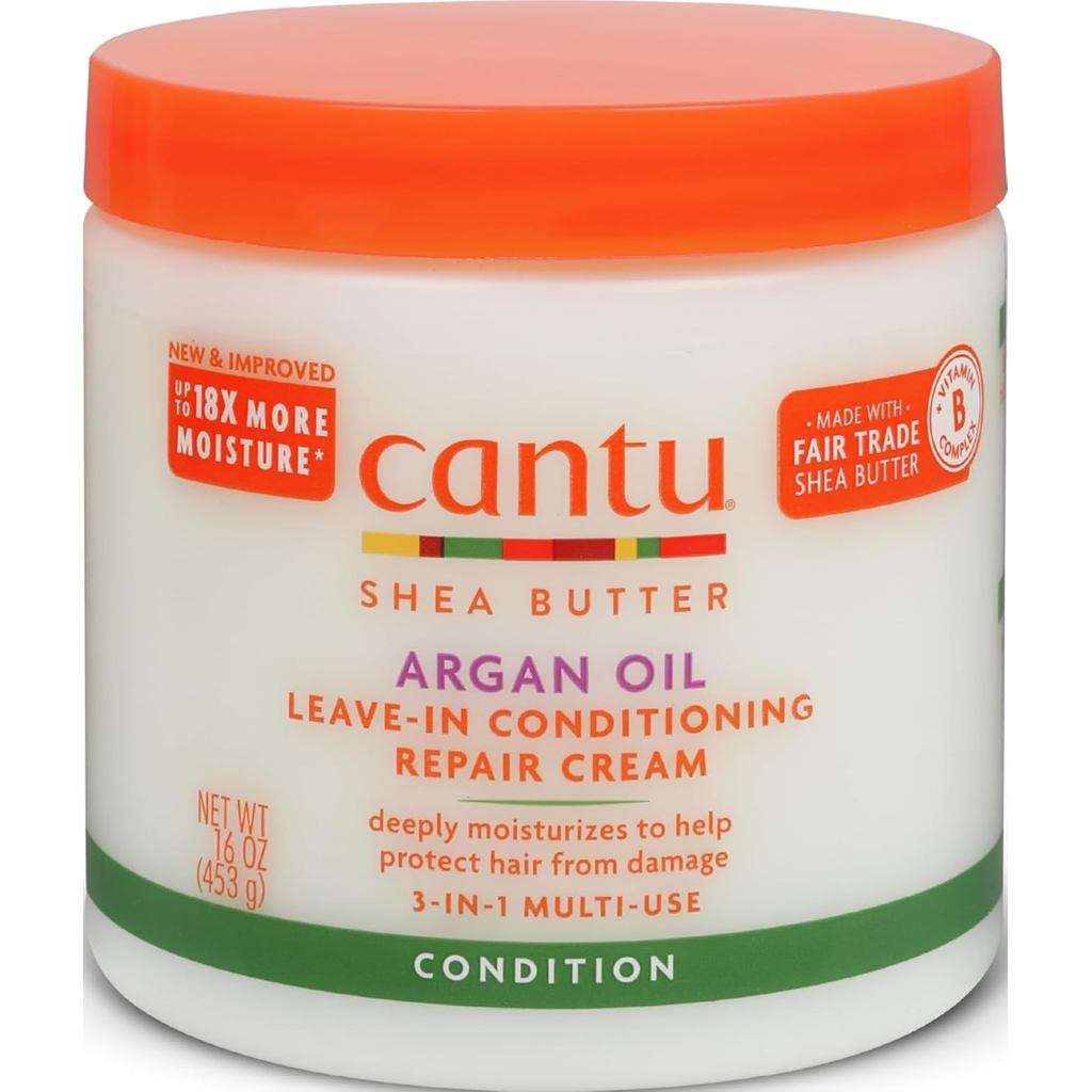 Cantu Argan Oil Leave in Conditioning Repair Cream, 16 ออนซ์ EO8Z