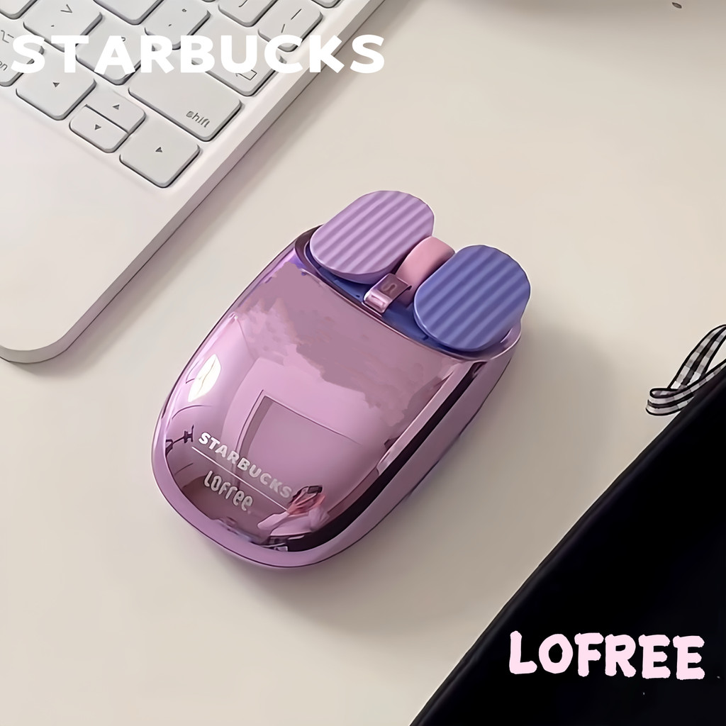 ขายร้อน Starbucks LOFREE LOFREE Co-Branded Potato Chips Mouse ไร้สายบลูทูธชาร์จ Worker Decompression