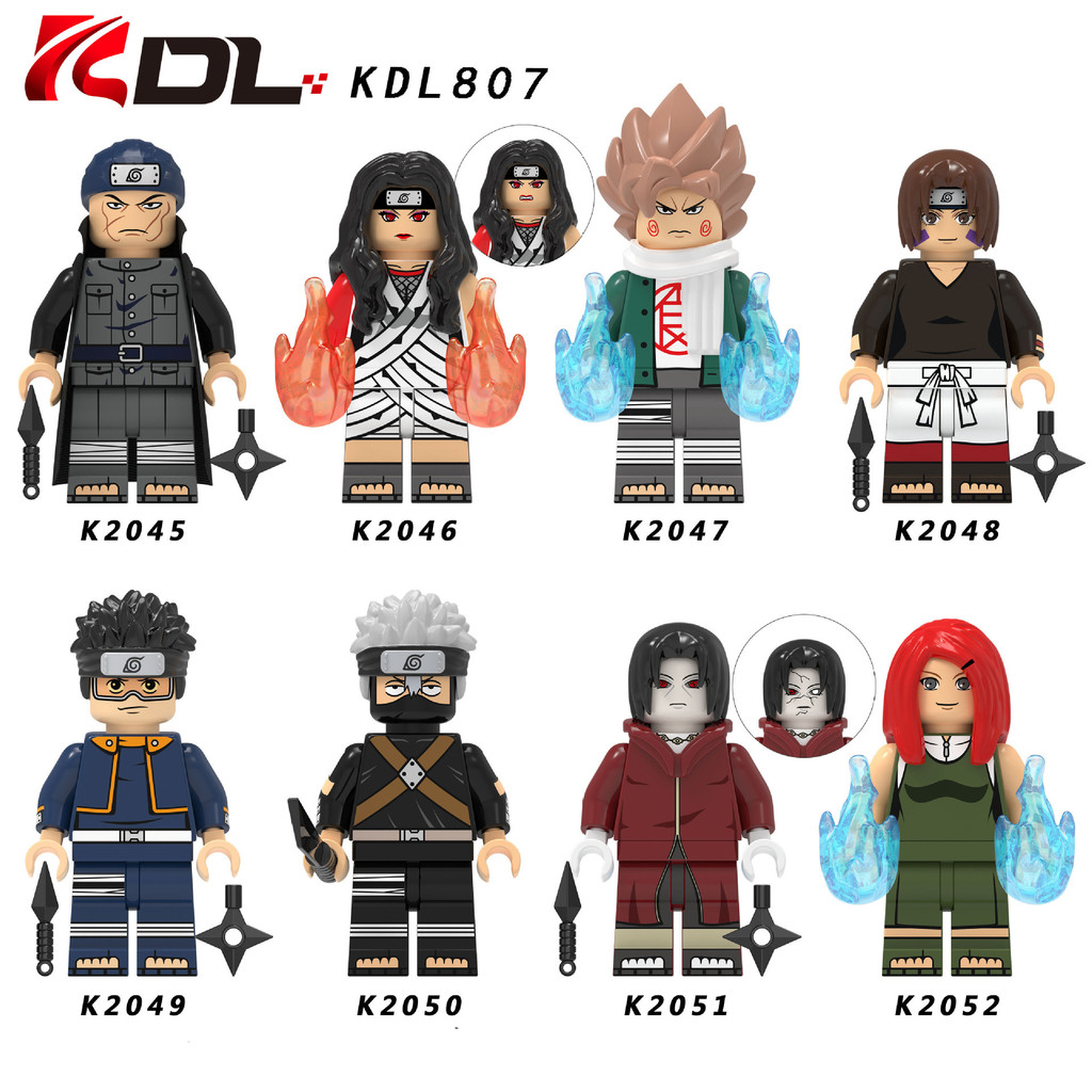 ขายร้อน ~ KDL807 Golden Wood Water Naruto Building Block Doll Small Particle Assembly Exclusively Su