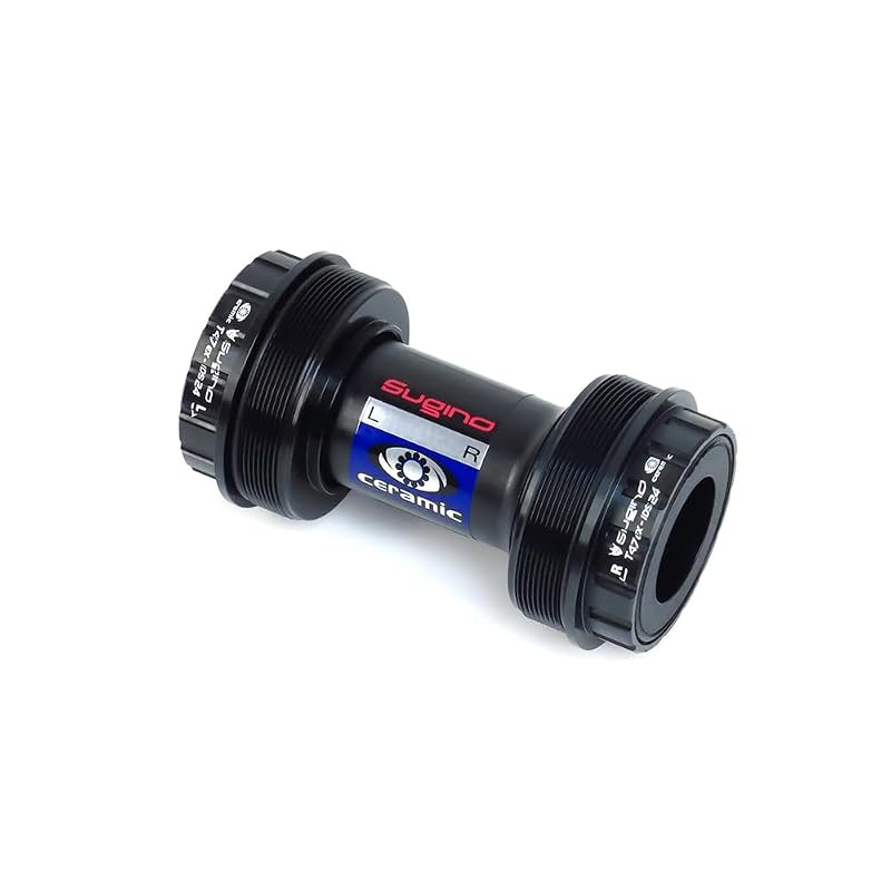 Sugino Engineering Bicycle T47ex-IDS24 SUPER CERAMIC Bottom Bracket Converter, Black