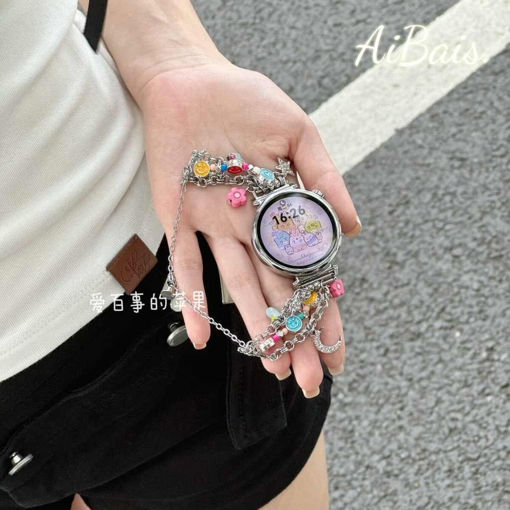 < Sunflower > Metal เหมาะสําหรับ GT7 Huawei gt6 Watch fit5 Strap gt5pro Female watch6 Chain Type