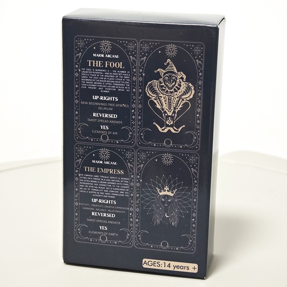 10.3*6 ซม.Tarot Meaning การ์ด 78 ชิ้นการ์ด Sketchy ภาพแบบดั้งเดิมและบนด้านอื่น ๆ ความหมายสําคัญ