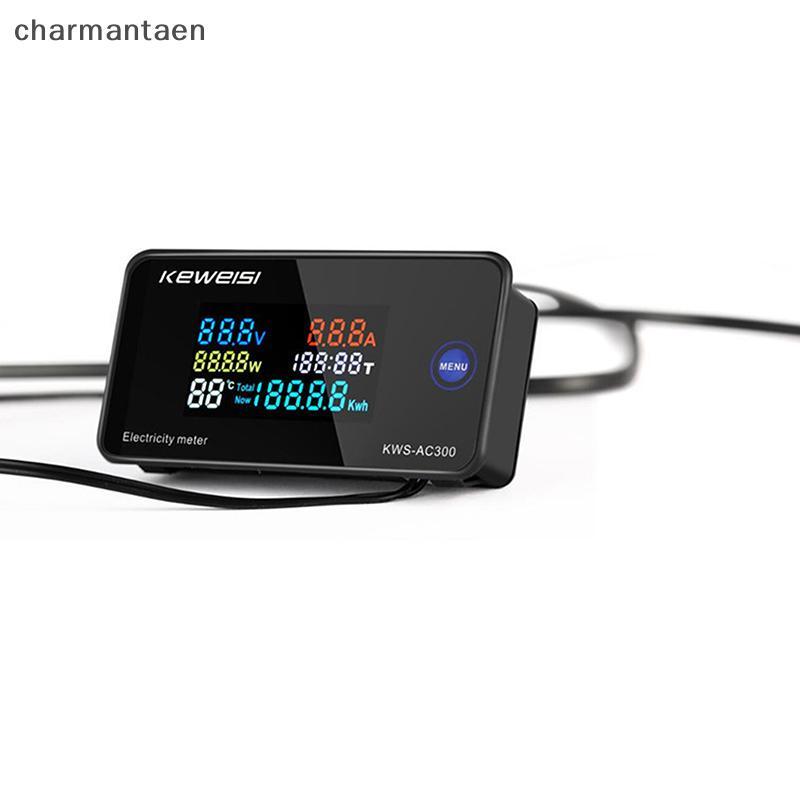 Charmantaen KWS-AC300 ดิจิตอล AC โวลต์มิเตอร์ 50-300V 0-100A LED พลังงาน Wattmeter TH