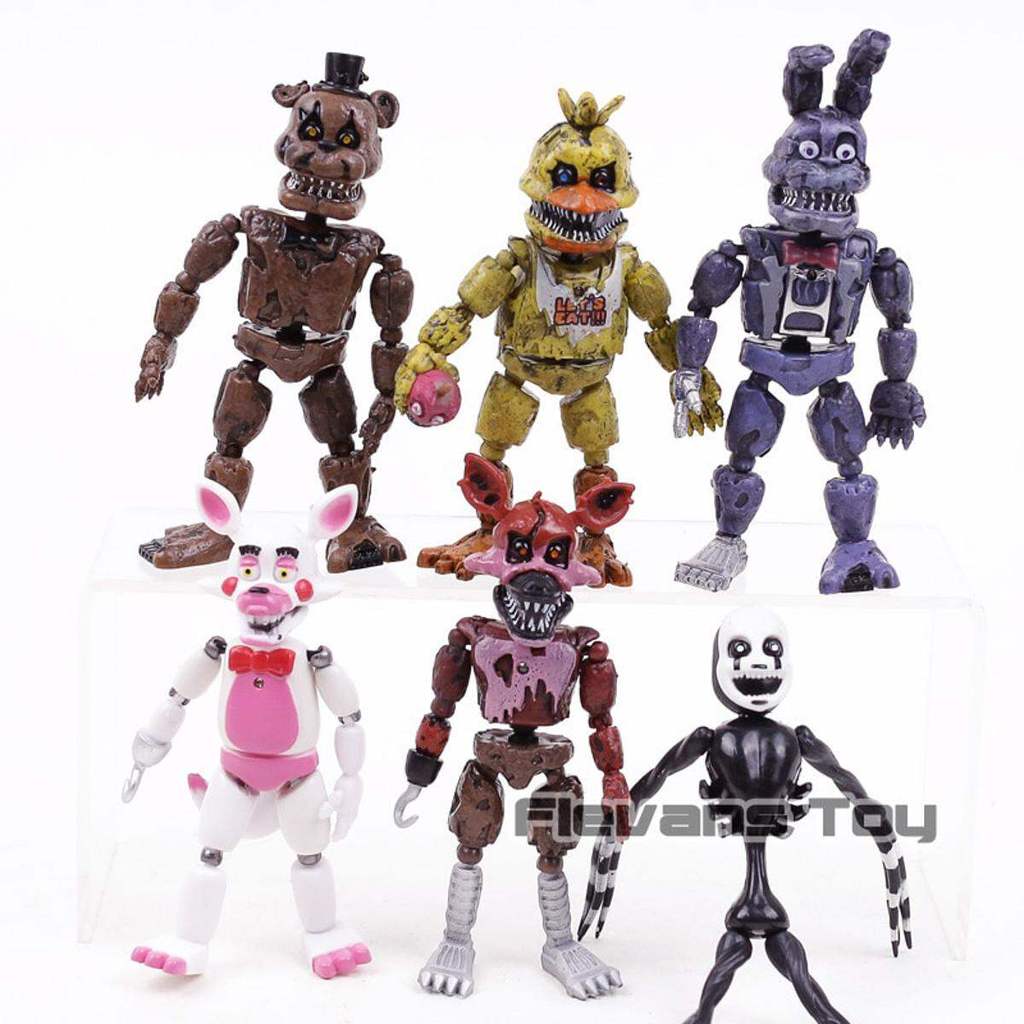 Hot New Release Five Night at Freddy Nightmare Freddy Chica Bonnie Funtime Foxy PVC Action Figure 6 