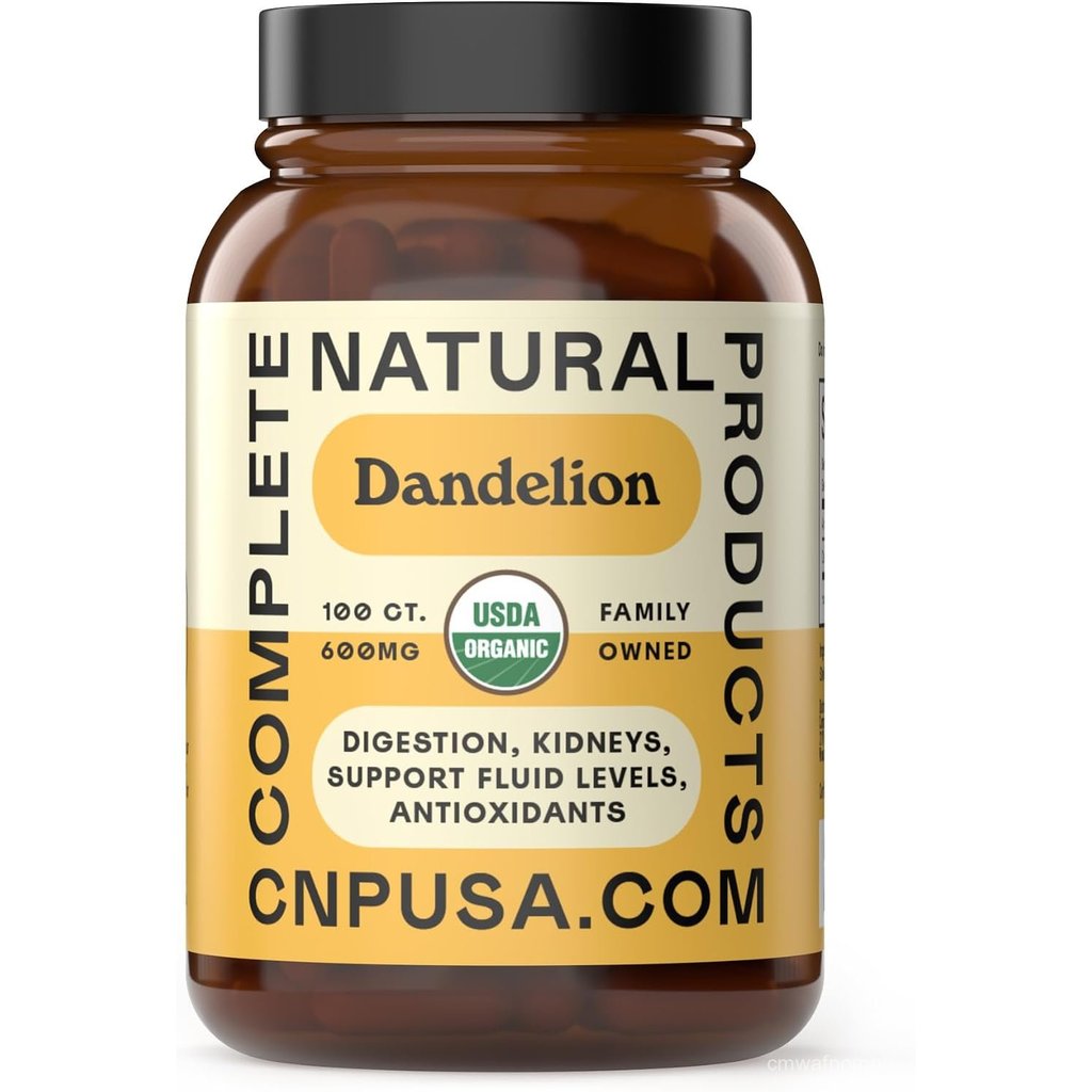 Organic Dandelion Root Capsules 600mg - Dandelion Supplement Pills, Herbal Root Support for Liver, D
