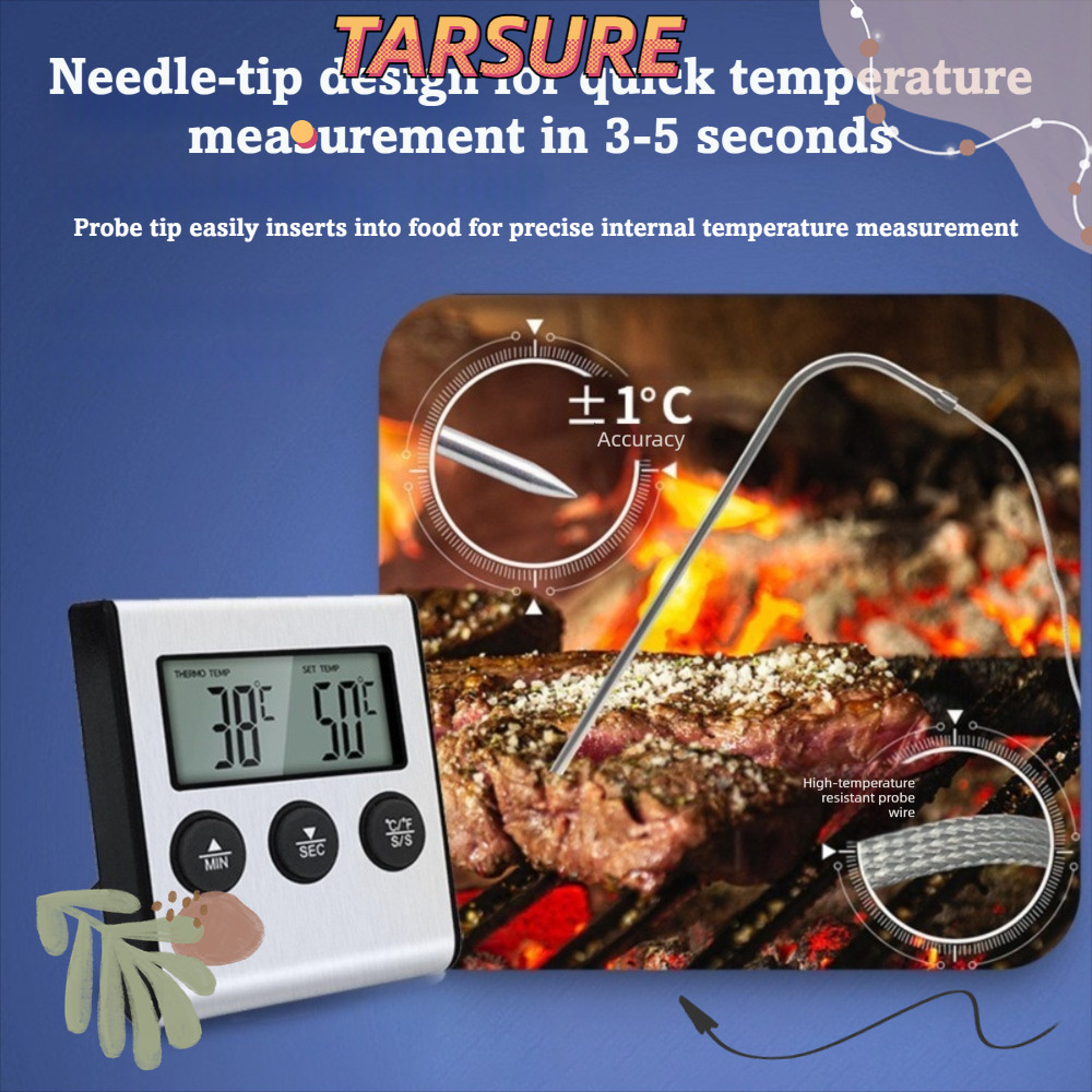 TARSURR เครื่องวัดอุณหภูมิทําอาหารดิจิตอล, Probe ประเภทจับเวลาฟังก์ชั่นเครื่องวัดอุณหภูมิอาหาร Probe