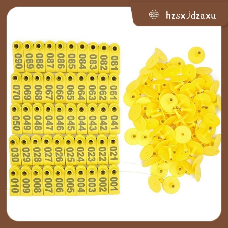 hzsxjdzaxuDog Rabbits Sheep Ear Tags Dog Rabbits Sheep Ear Tag Sheep Ear Tag สีเหลือง