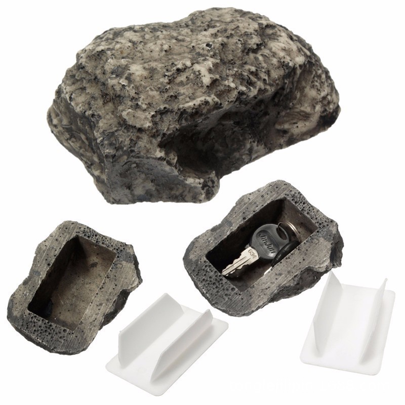 Ymiko Fake Rock Key Hider กล่องเก็บของที่ปลอดภัยรูปทรงเรซิ่นและพลาสติกสําหรับบ้าน (Pinecone)