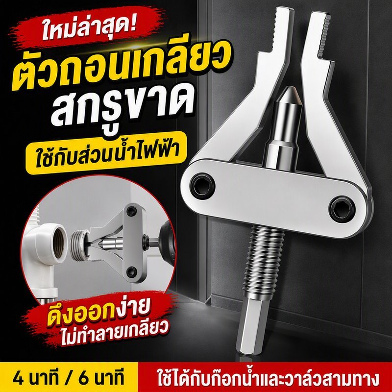 ชุดถอนสกรูหัวเสีย Integral Extractor สำหรับท่อและน็อต เครื่องมือถอดสกรูหัก ใช้กับสว่านไฟฟ้า งานประปาและซ่อมบำรุง