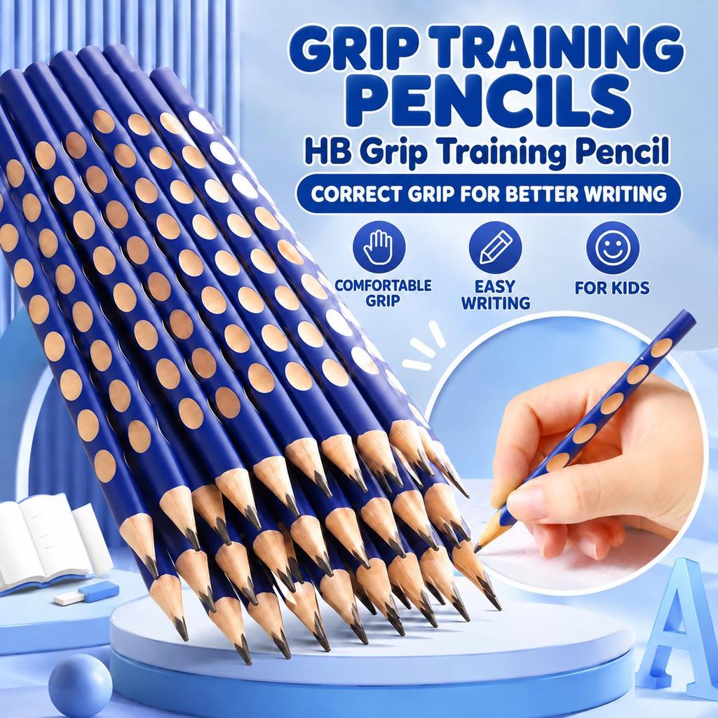 Pensel Lubang HB ️ HB Grip Training Pencil Correct Grip Handwriting Pencil Kids Writing Stationery