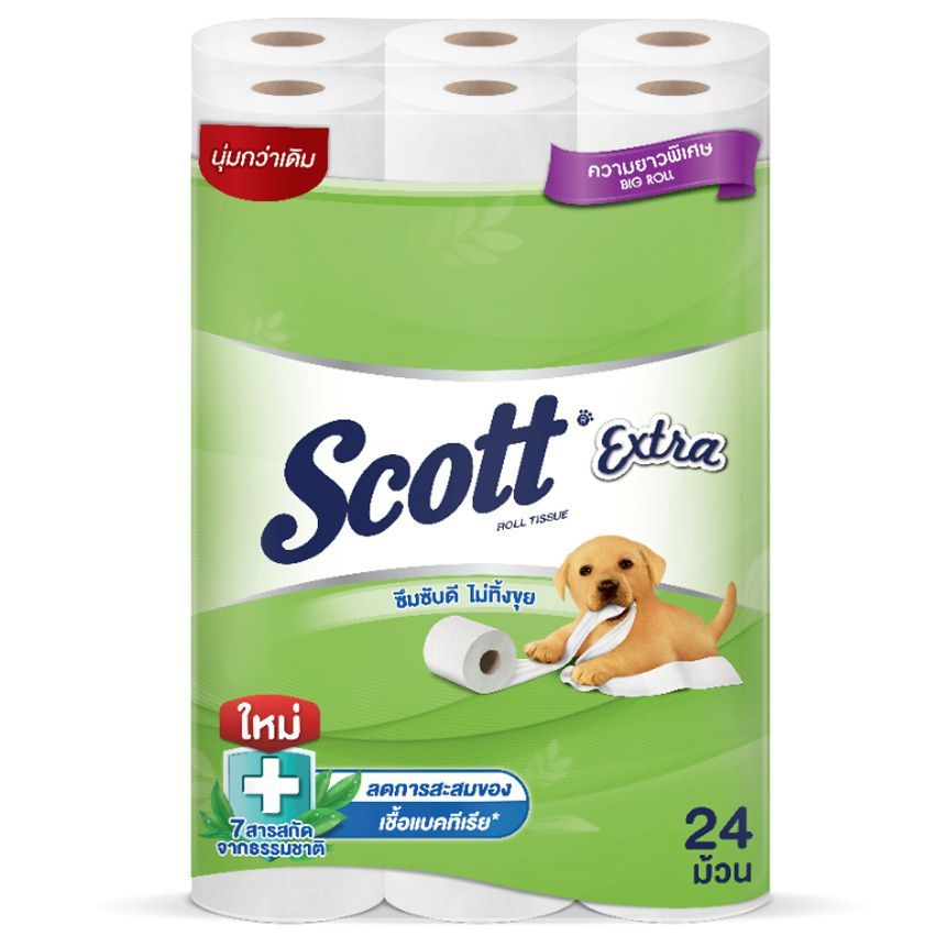 สก็อตต์เอ็กซ์ตร้าบิ๊กโรลกระดาษชำระ 24ม้วน Scott Extra Toilet Tissue Big Roll 24rolls