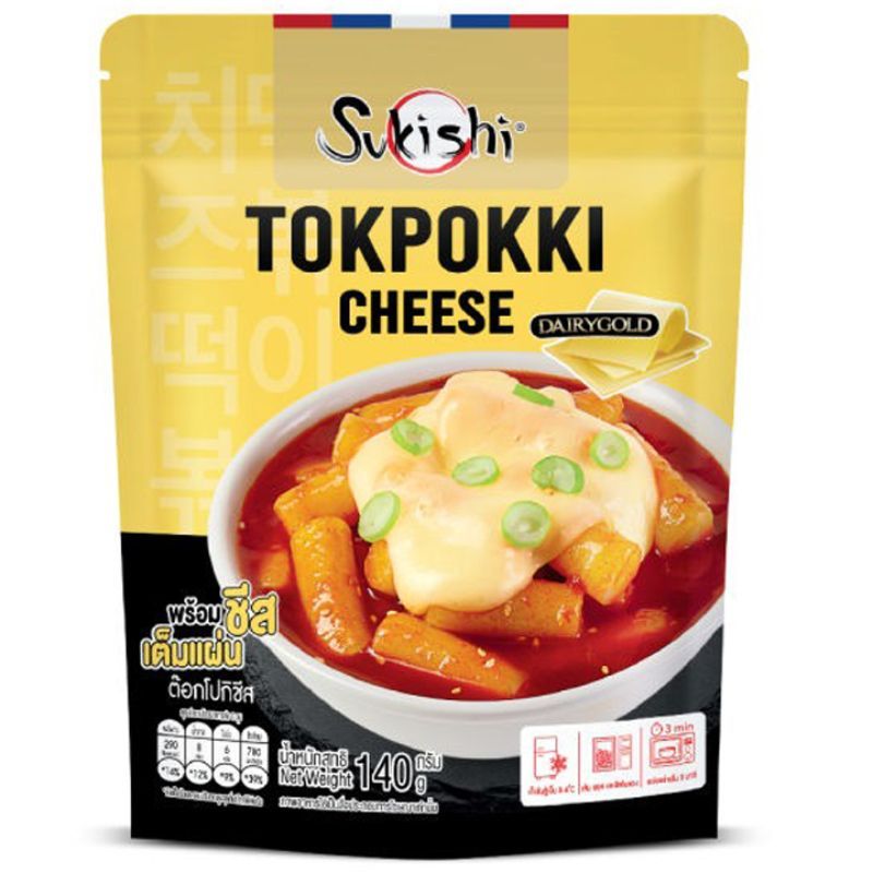 ซูกิชิต๊อกโปกิเชดด้ำชีส 140กรัม Sukishi Tokpokki with Cheddar Cheese 140g.