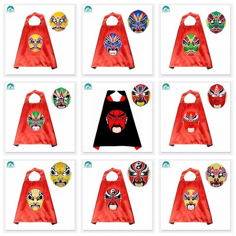 พร้อมส่ง โรงเรียนอนุบาลประสิทธิภาพ Peking Opera Kang Wei Guan Yu Dianwei Facebook เสื้อคลุมเด็ก Scho