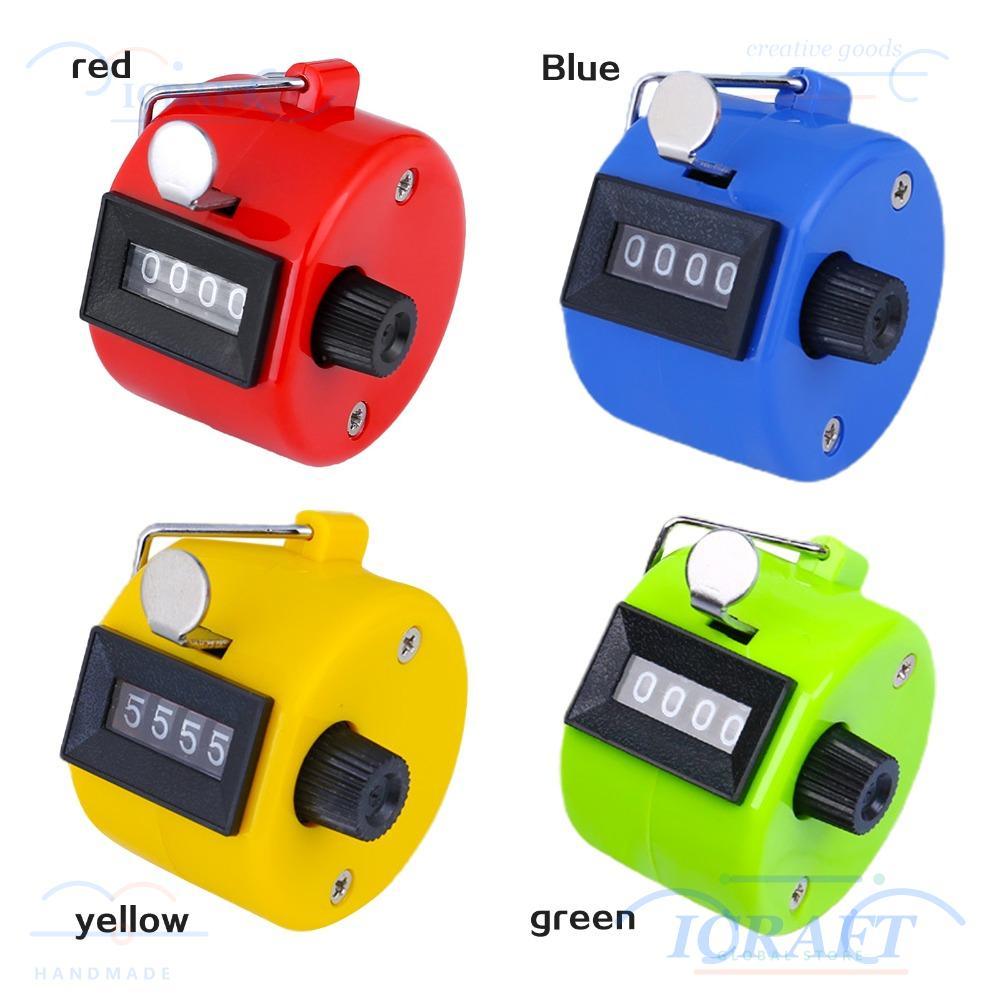 ICRAFT Tally Counter Clicker ไม่ต้องใช้แบตเตอรี่ 4 หลัก Number Mechanical Hand Tally Counter, ทนทาน 