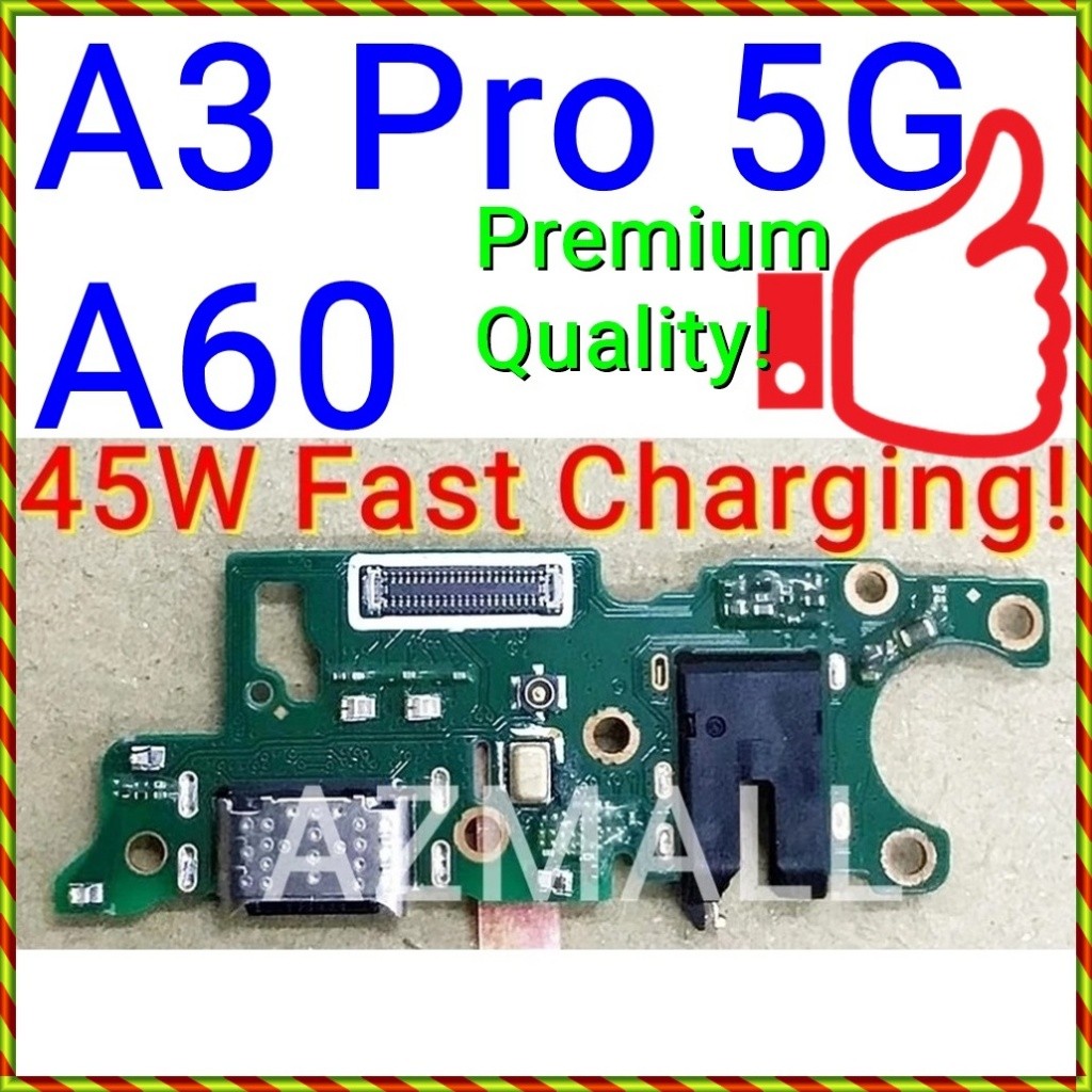 ใหม่พอร์ตชาร์จ IC SUB บอร์ด MIC Ribbon 0PP0 A60 4G / A3 Pro 5G /CPH2631 CPH2639 เกรด