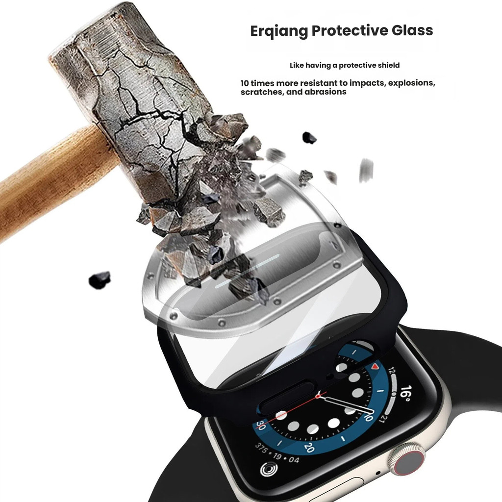 All-in-one Matte Hard Watch Case สําหรับ Apple Watch Series12 & SE1 SE2 SE3, คลุมทั้งหมดพร้อมฟิล์มหน