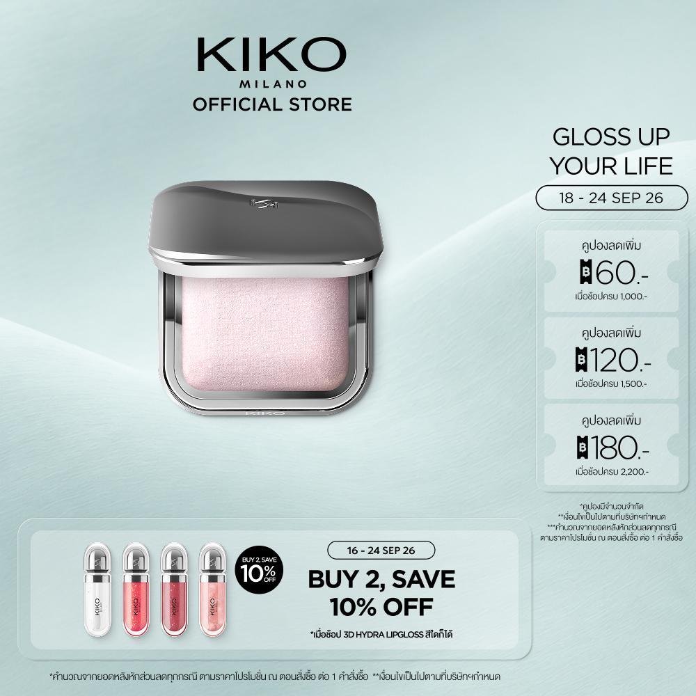 KIKO MILANO Glitter Baked Highlighter กลิตเตอร์ เบคท์ ไฮไลท์เตอร์ (ไฮไลท์, ไฮไลท์หน้าฉ่ำวาว, ไฮไลท์หน้าเงา)