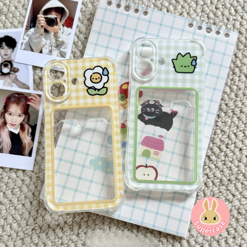 ขัดแตะดอกไม้หญ้าผู้ถือบัตรเคสโทรศัพท์สําหรับRealme 14 10 9 Pro Plus P3 Pro 9i 6i 5 5s 5i C21Y C20 C2