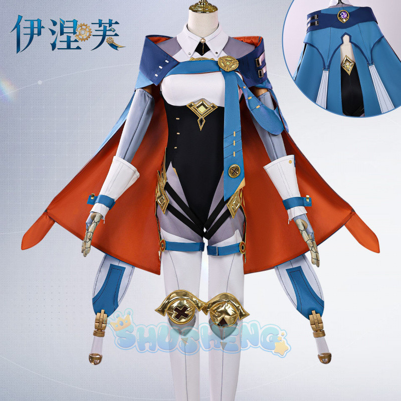 Genshin Impact Ineffa Cosplay Jumpsuit สำหรับฮาโลวีนและงานปาร์ตี้