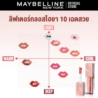 [เซตคู่] MAYBELLINE LIFTER GLOSS เมย์เบลลีน ลิฟเตอร์ กลอส ลิปกลอสไฮยา ปากอิ่มฟู (ลิปสติก, ลิปปากฉ่ำวาว, ลิปกลอส)