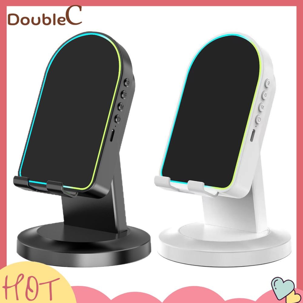 Double C .✿   ลําโพงเหนี่ยวนํา 2 ใน 1 พร้อมที่วางโทรศัพท์ลําโพงเสียงอัจฉริยะขาตั้งแท็บเล็ตลําโพง บาท สําหรับโทรศัพท์มือถือสากล