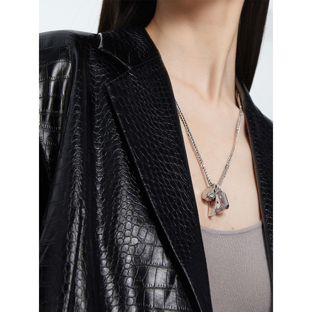 DINN DINN DESIGN情款长项链轻 genuation大吊项链女学生