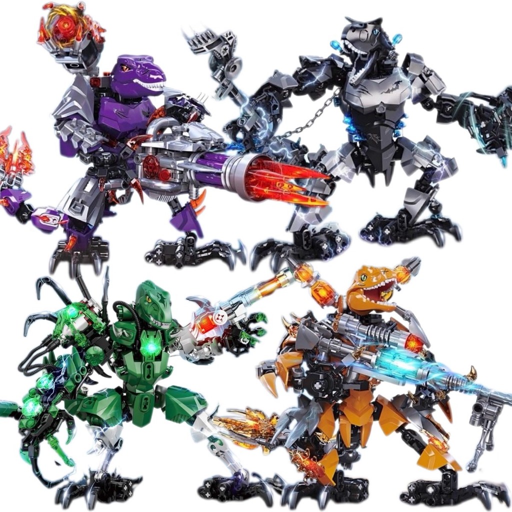 บล็อกตัวต่อไดโนเสาร์จูรสิก Tyrannosaurus Tyrannosaurus ประกอบของเล่นเพื่อการศึกษา Me