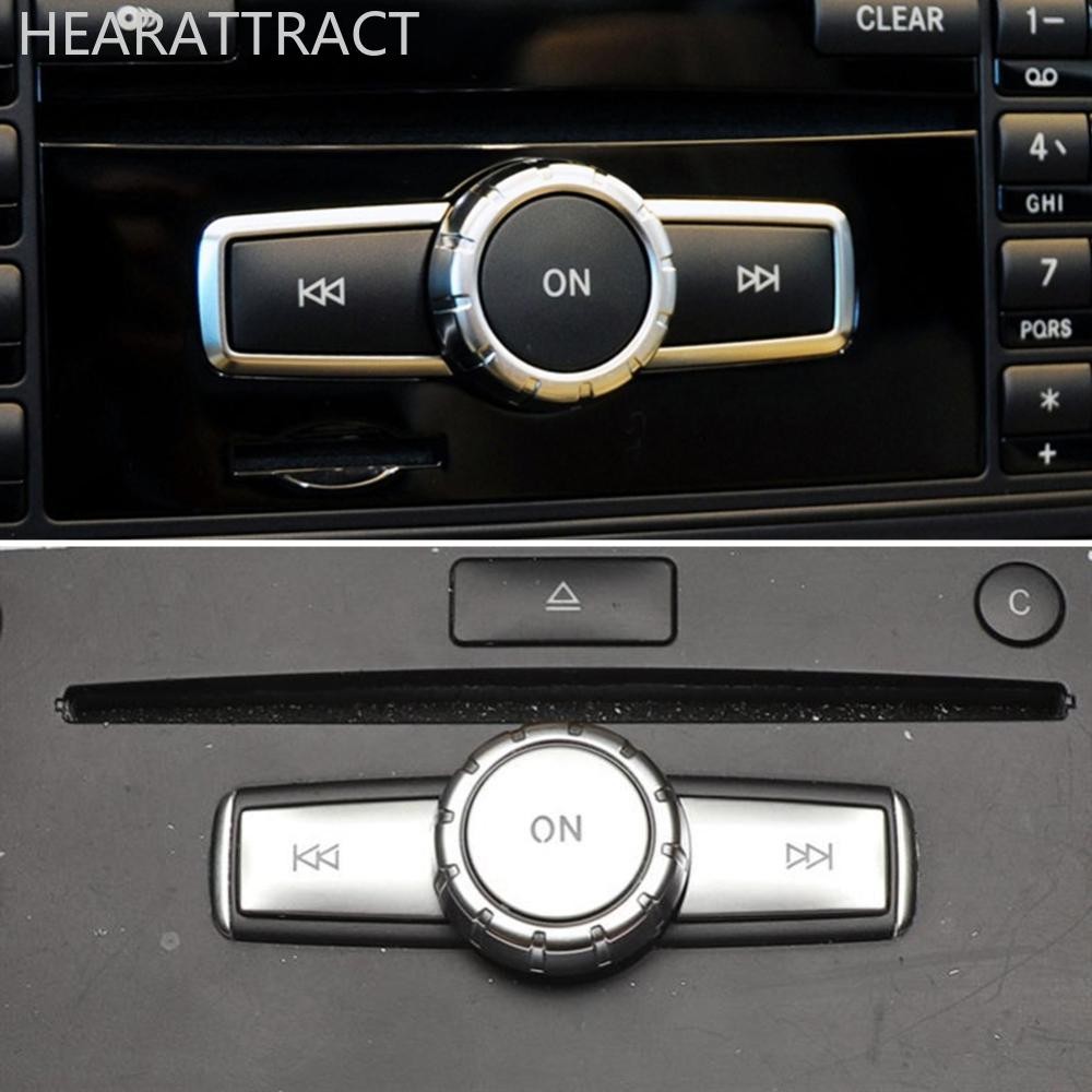 HEARATTRACT 3 ชิ้นปริมาณรถบนปุ่มสติกเกอร์ Trim Fit สําหรับ Mercedes Benz ABC ML CLS Class GLA200 ML 