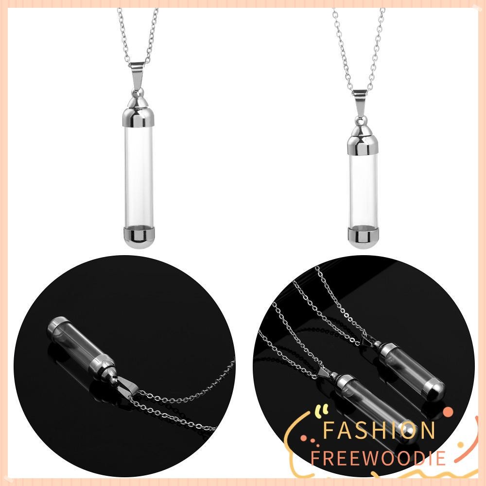 สร้อยคอแก้ว Vial กับโซ่เหล็ก พร้อมให้เป็นของขวัญ Lucky Charm