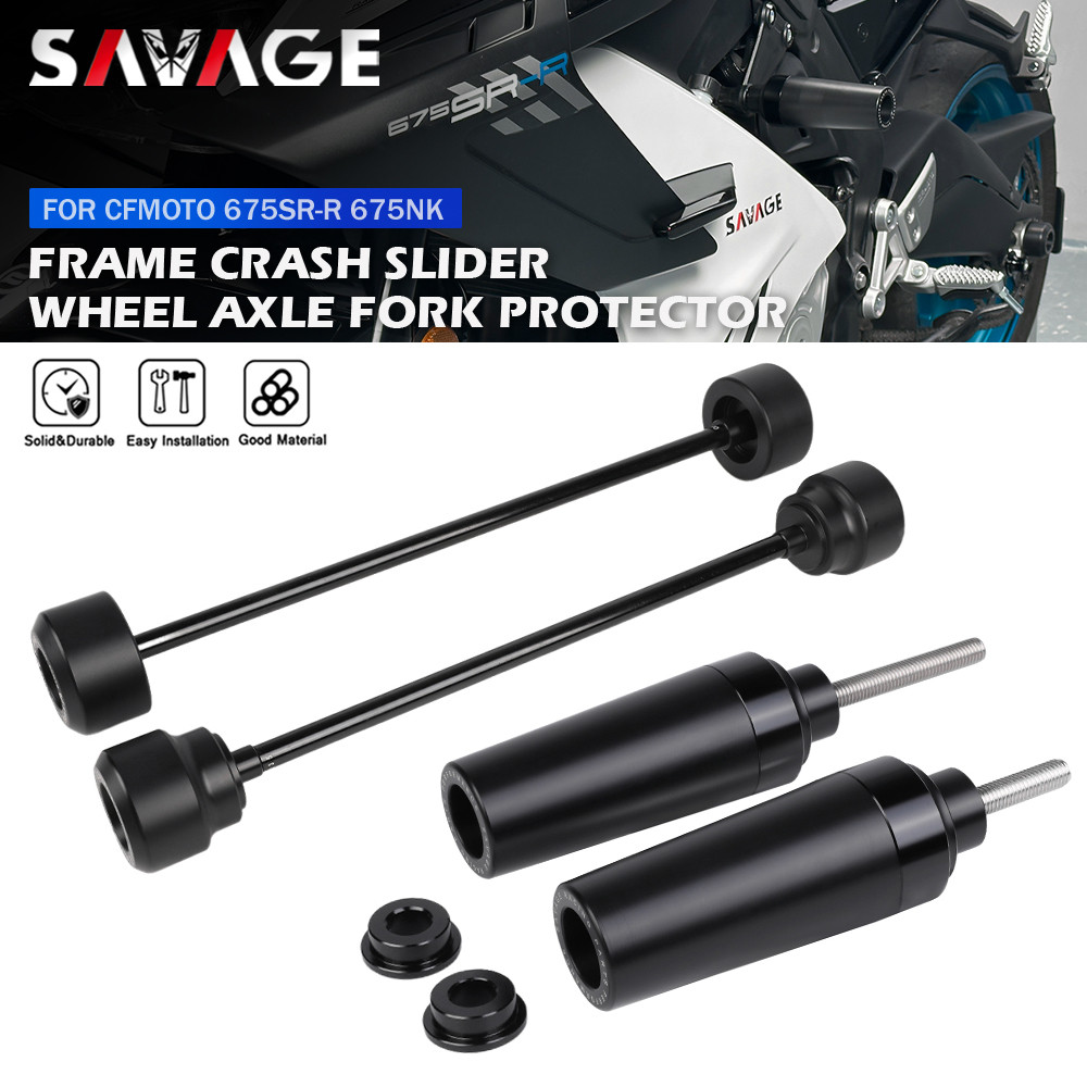 GFor CFMOTO 675SR-R 675SS 675NK Motorcycle Frame Guard Crash Slider Front Axle Slider Rear Swingarm 