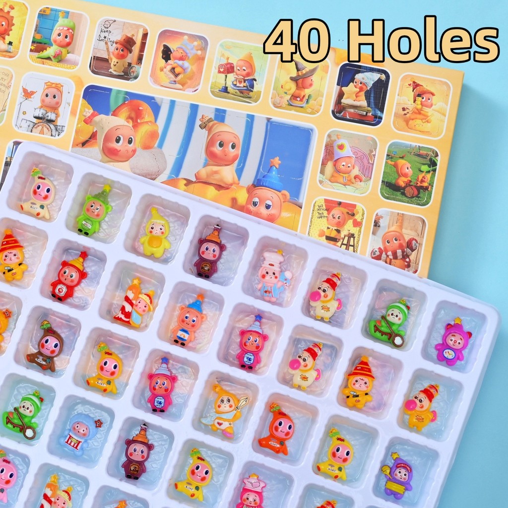40 Twinkle กล่องสุ่ม mini เรซิน ฟิกเกอร์ labubu ของน่ารัก dongdongle คริสต์มาส ของขวัญ
