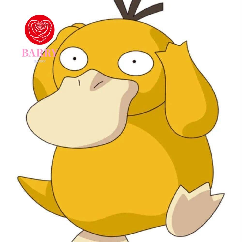 BARRY Pokemon Psyduck จี้บุคลิกภาพสร้างสรรค์พวงกุญแจรถเครื่องประดับอะนิเมะตุ๊กตา Psyduck พวงกุญแจเป็