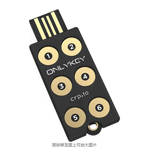 OnlyKey พร้อม Secret Black Shell Hardware รหัสผ่าน Manager Security U2F YubiKey