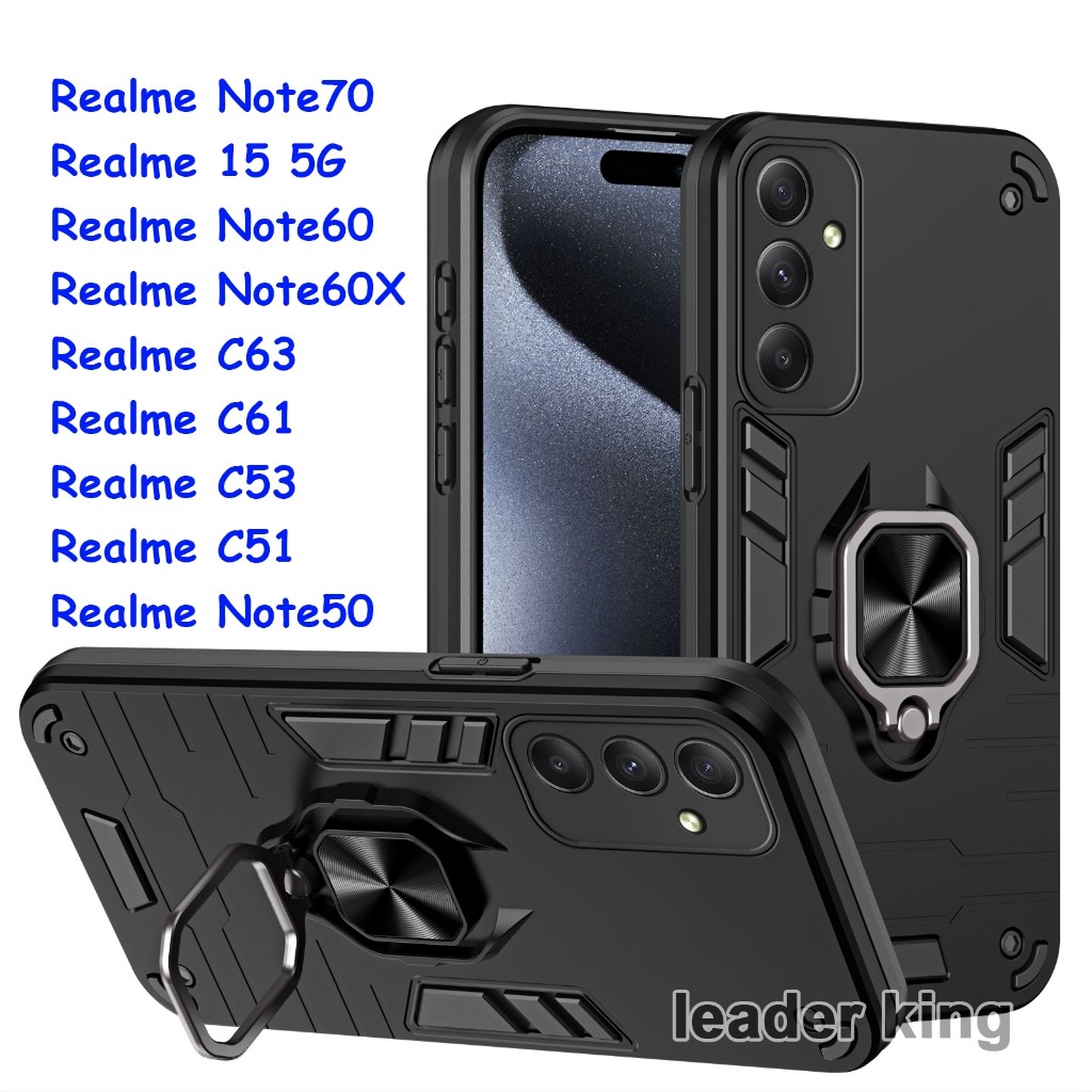 ส่งด่วน เคส ตั้งได้ สําหรับ Realme Note70 Realme 15 5G Note60 Note60X C51 C53 C61 C63 เคส กันกระแทก 